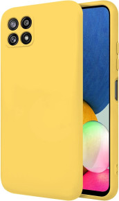 Луксозен силиконов гръб ТПУ ултра тънък МАТ PREMIUM CASE за Samsung Galaxy A22 5G A226B жълт 